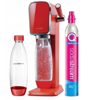 Сифон сатуратор карбонізатор для газування води SodaStream Art Червоний + 1 пляшка 1 л