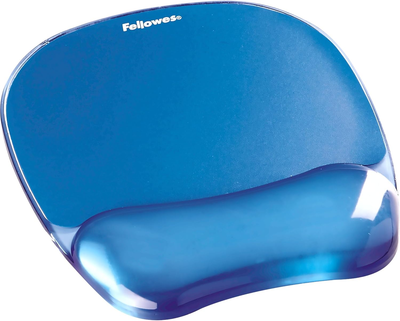 Podkładka pod nadgarstek Fellowes Crystal Mouse & Wrist Pad Gel Cyan (77511911415)