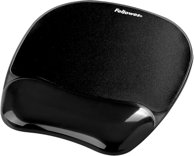 Podkładka pod nadgarstek Fellowes Crystal Mouse & Wrist Pad Gel Black  (43859527175)