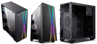 Корпус Golden Field M8B Black 500W mini-ITX/miniATX/microATX