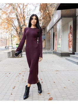 Вязаное платье Brendimax Larionoff 42-46 бордовый (Brendimax _bordo)