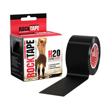 Кінезіо тейп RockTape H2O Водостійкий CША 5см х 5м чорний