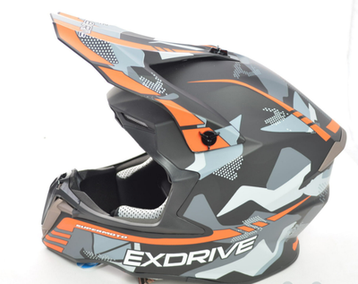 Шлем кроссовий EX-806 MX Orange black размер L