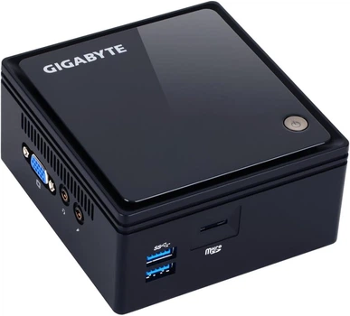 Міні ПК Gigabyte BRIX GB-BACE-3160 / Intel Celeron J3160 / RAM 4GB / SSD 128GB / HDMI / LAN / Wi-Fi 5 / Bluetooth 4.0 / Windows 10 / Чорний Б/В