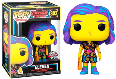 Фігурка Funko Pop! Stranger Things Eleven in Mall Outfit Black Light Exclusive 9 см (889698598194)