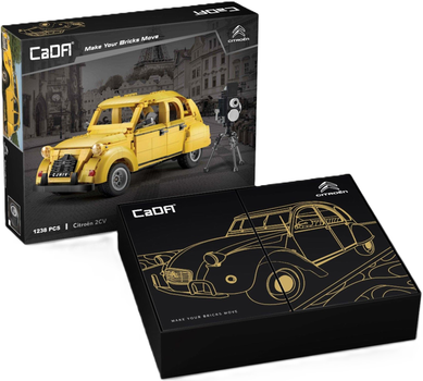 Klocki konstrukcyjne CaDa C61026W Citroen 2CV 1:12 1238 szt (6948061925648)