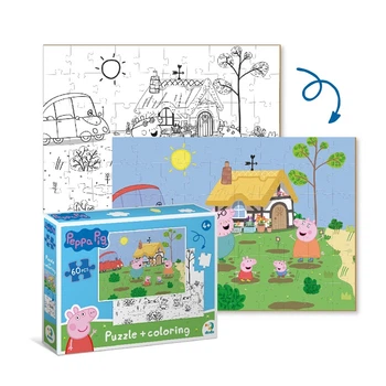 Пазл 2 в 1 "Peppa Pig" 200119 Dodo 60 элементов, в коробке (4823115905390)