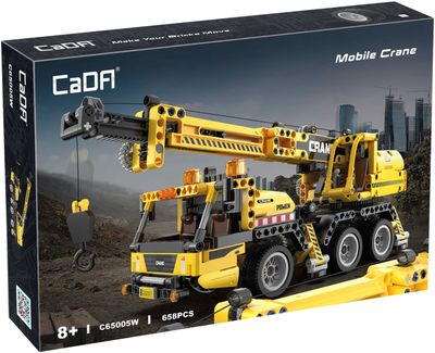 Klocki konstrukcyjne CaDa C65005W Mobile Crane 37 cm 658 szt (6948061927598)