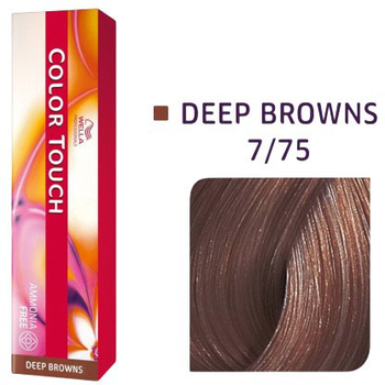 Фарба для волосся Wella Professionals Color Touch Deep Browns 7/75 Середній Блонд без аміаку 60 мл (8005610526911)