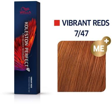 Farba do włosów Wella Professionals Koleston Perfect Me+ Vibrant Reds 7/47 Średni Blond czerwono-brązowa trwała 60 ml (8005610626970)