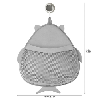 Органайзер для ванної кімнати 3 Sprouts Акула сірий (812895000115)