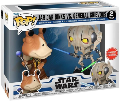 Набір фігурок Funko Pop! Disney Star Wars Clone Wars Jar Jar Binks VS General Grievous Bobble-Head 2 шт (889698768627)