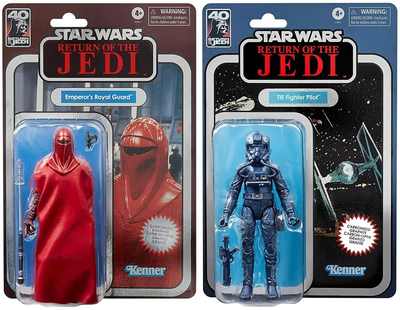 Набір фігурок Hasbro Fans Disney Star Wars The Black Series Return of the Jedi Carbonized Collection Emperor's Royal Guard & Tie Fighter Pilot 15 см 2 шт (5010996108500)