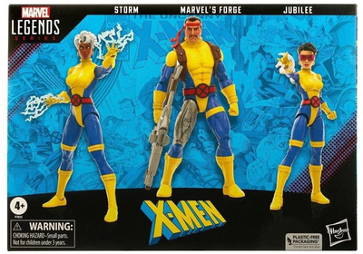 Zestaw figurek Hasbro Fans Marvel Legends Series 60th Anniversary X-Men Storm Marvel's Forge and Jubilee 15 cm 3 szt (5010994188092)