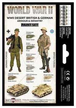 Zestaw farb akrylowych Vallejo 70.208 Model Color WWII Desert British & German Armour & Infantry 6 szt x 18 ml (8429551702089)