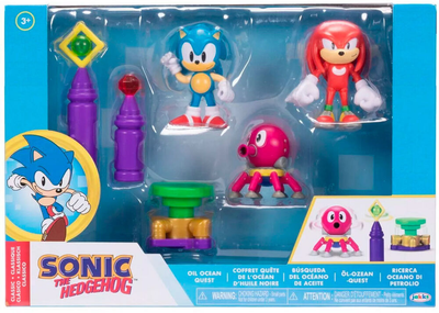 Набір фігурок Jakks Pacific Sonic The Hedgehog Oil Ocean Quest з аксесуарами 6 см 3 шт (0192995423268)