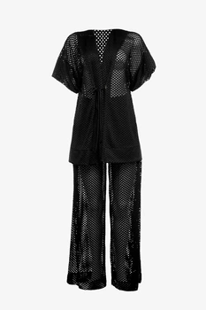 Комплект: кімоно та брюки AJOUR 46/48(L/XL) Чорний (107050)