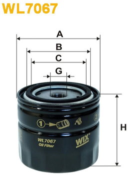 Масляный фильтр WIX Filters ВАЗ 2101-07 Iveco, Deutz Fahr, Lamborghini, Alfa Romeo, Aro, Fiat, FSO, Polonez, Innocenti, Lada, Lancia, Lotus, Morgan, Moskvitch, Nissan, Renault, Rover, Seat, Skoda, Tarpan, Uaz, Wolga (WL7067-12)