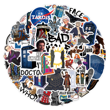 Стикерпак Доктор Кто Набор наклеек GeekLand Doctor Who 55 штук X546