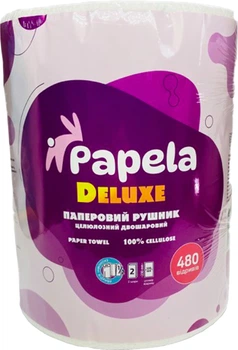 Паперові рушники Papela DeLuxe Двошарові 480 відривів (4820270940112)