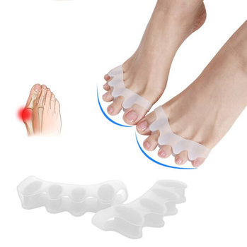 Силіконовий міжпальцевий коректор роздільник пальців Hallux Valgus White