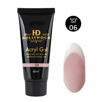 Акригель 06 Полигель для наращивания ногтей AcrylGel HD Hollywood 60 мл