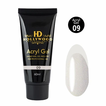 Акригель 09 Полигель для наращивания ногтей AcrylGel HD Hollywood 60 мл