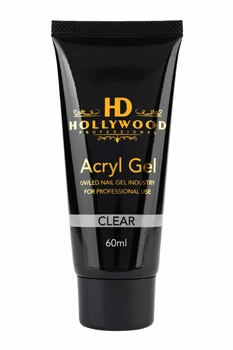 Акригель Полигель Clear Прозрачный для наращивания ногтей AcrylGel HD Hollywood 60 мл
