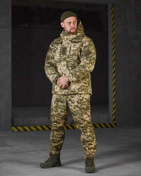 Тактичний зимовий костюм Гірка Люкс на флісі XL піксель (90553)