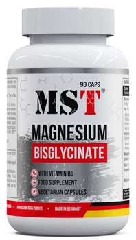Магний бисглицинат с витамином В6 MST Magnesium Bisglycinate Chelate + B6 90 капс