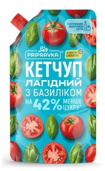 Приправка Кетчуп Кроткий с базиликом 250г (4820195515143)