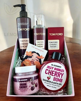 Подарочный набор косметики No Brand в стиле Tom Ford Cherry Smoke 5 в 1