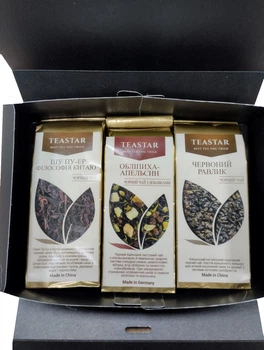 Подарунковий набір чаю Tea Star "Merry Christmas" чорний 3 чая . 150г MED000229