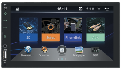 Автомагнітола 2DIN 7023A з сенсорним екраном 8'' на Android, 2GB RAM, 32GB пам'яті