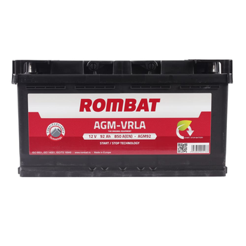 Автомобільний акумулятор ROMBAT AGM 6CT 92Ah R+ AGM92