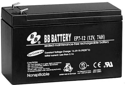 Аккумулятор BB Battery EP7-12 12V 7A