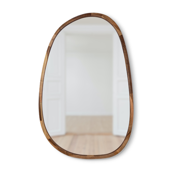 Зеркало асимметричное деревянное Luxury Wood Dali Natural Walnut Орех 55x85 см