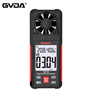 Цифровой анемометр GVDA GD155 0.7-30.0 м/с с датчиком температуры и влажности
