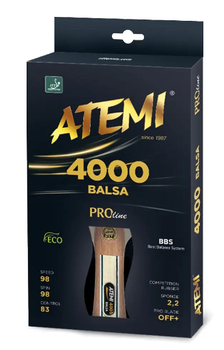 Ракетка для настольного тенниса ATEMI PRO 4000 DT1-10058, Размер (EU) - one size