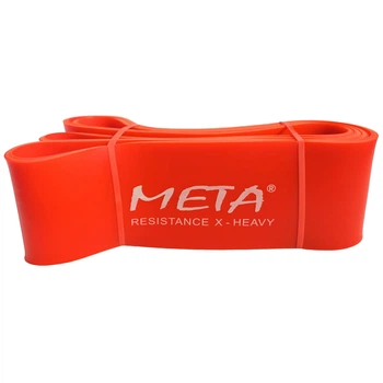Гумка-петля силова (гума для фітнесу та спорту) Meta Elastic power band 208х8.3 см см x-heavy Orange