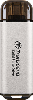SSD диск Transcend ESD300 512GB USB 3.1 Gen 2 Type-C Silver (TS512GESD300S) External