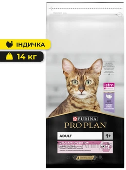 Сухий корм для котів з чутливим травленням Purina Pro Plan Delicate Digestion Пуріна Проплан з індичкою 14 кг (7613287887726)