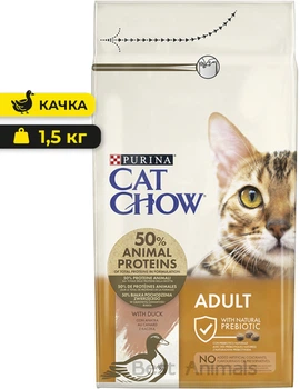 Сухий корм для дорослих котів Purina Cat Chow Adult Пуріна Кет Чао з качкою 1,5 кг (7613035394117)