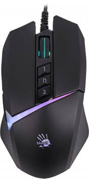 Компьютерная мышка A4tech W60 Max Bloody, Stone USB, оптическая (сенсор MAX BC3332-A), RGB подсветка (5 профилей), 10 кнопок Black