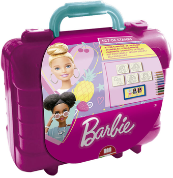 Zestaw kreatywny Multiprint Barbie w walizce 19 elementów (8009233428683)