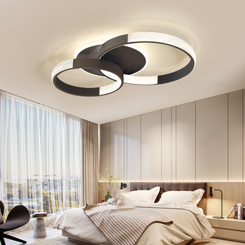 Люстра светодиодная потолочная LUMINARIA AKRILIKA ROUND 80W 3R APP 600x400x110 BLACK/CLEAR 220V IP20 с пультом ДУ для кухни, спальни, гостиной