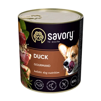 Вологий корм Savory для дорослих собак усіх порід, з качкою, 800 г (1111165042)
