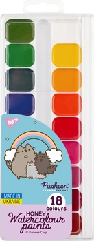 Краски акварельные Yes Pusheen медовые 18 цветов (110276)