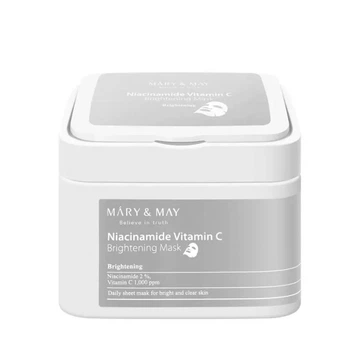 Набір освітлюючих масок з ніацинамідом та вітаміном C Mary&May Niacinamide Vitamin C Brightening Mask Pack 30 шт.