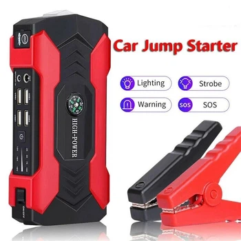 Пуско-зарядное устройство Бустер High Power 48000mAh Jump Starter для автомобиля, универсальный powerbank 12V, 4xUSB, фонарь, молоток